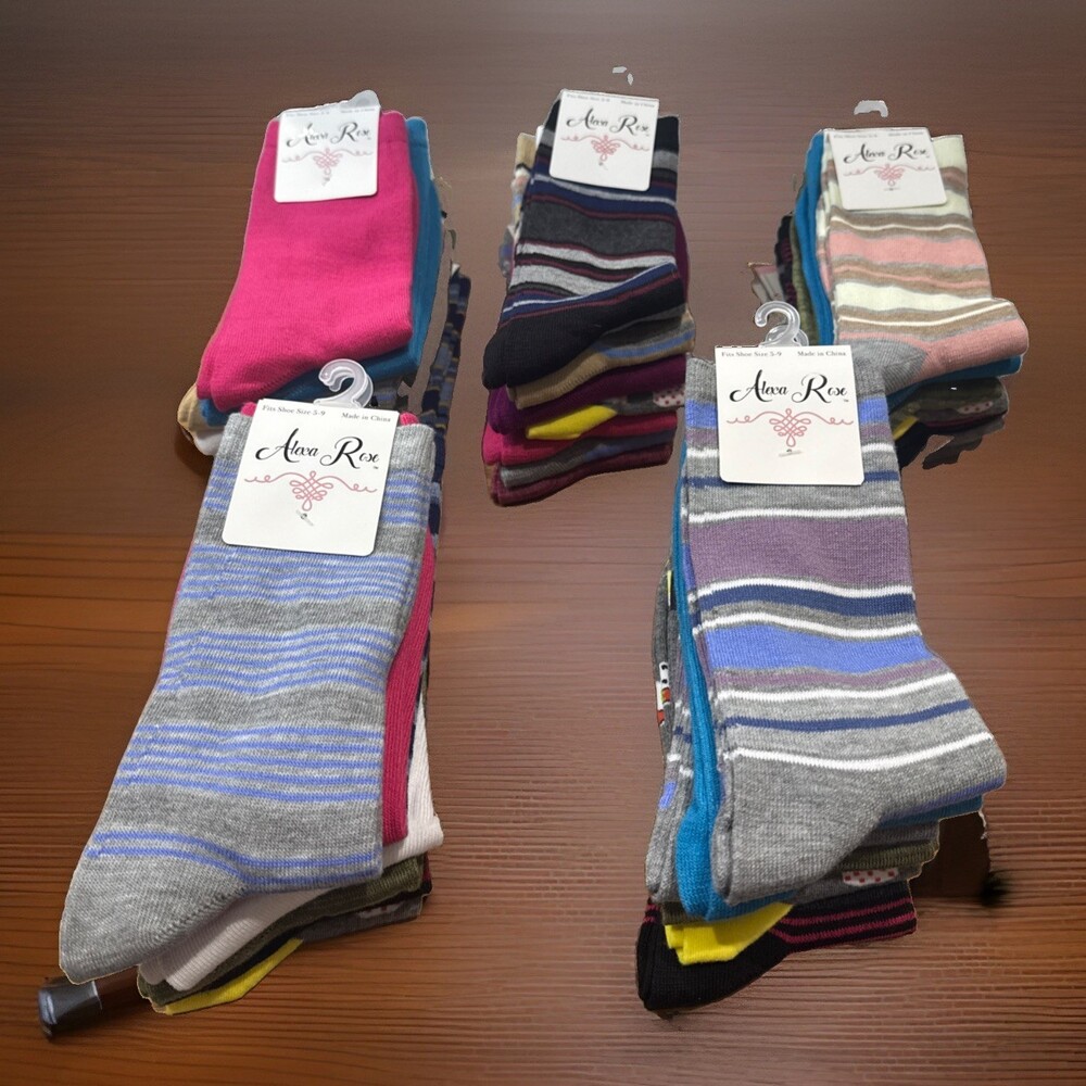 Mystery Bundle 7 Pairs Of Women’s Socks , Cozy Comfort Soft Brand New Crew